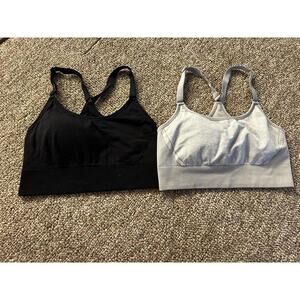 All in Motion Women's Sports Bras, Black and Gray, XL